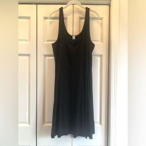 Old Navy, black knit tank dress, XL, circle skirt